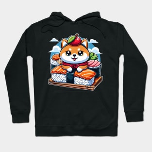 Women’s Cute Kawaii Sushi Shiba Inu Dog Hoodie